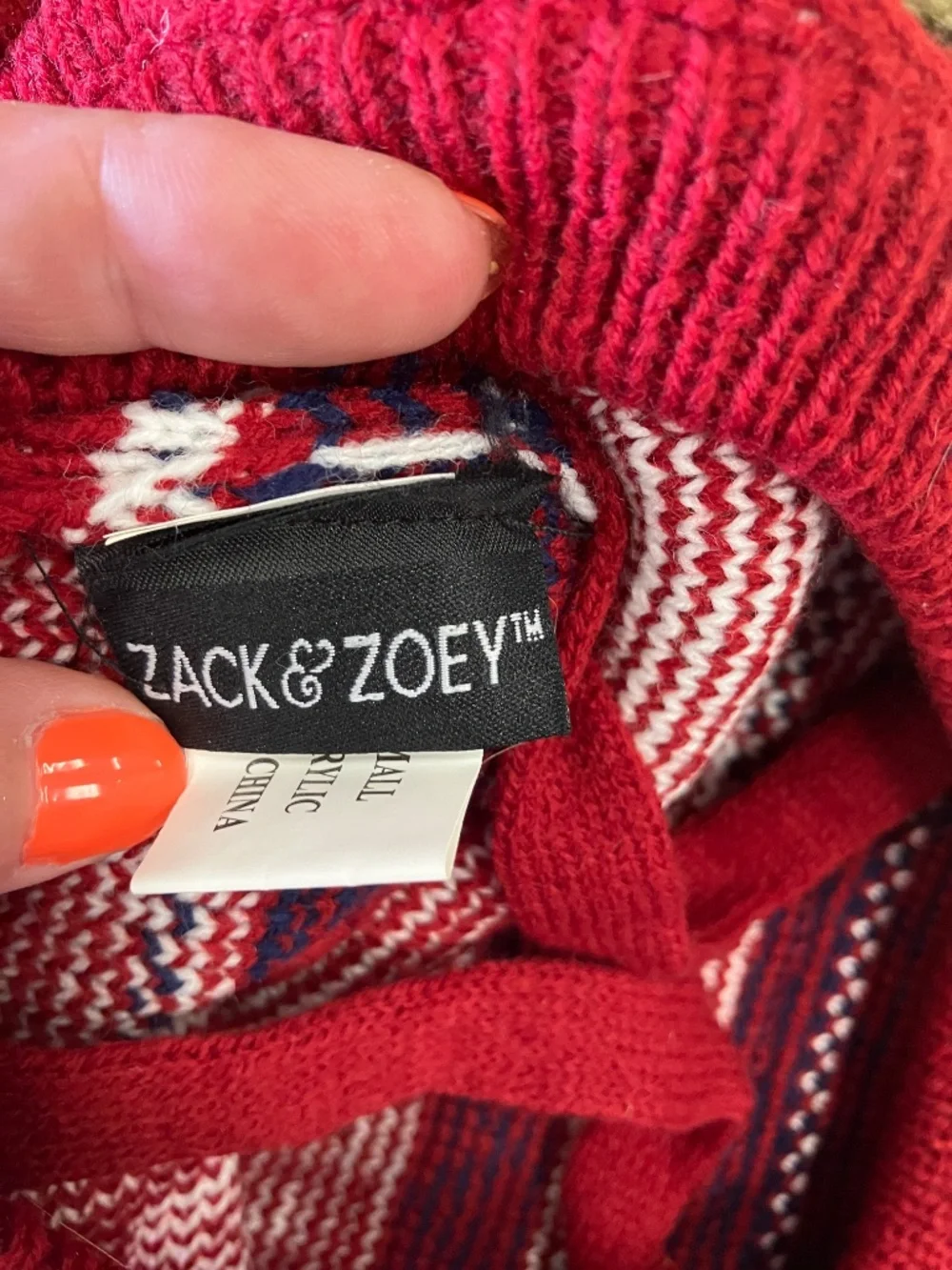 New 2 Vintage Zack & Zoey Dog Sweaters Jumpers - Small with Xmas Scarfs